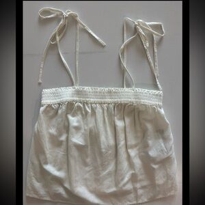 Levi’s XS Top White Blouse Spaghetti strap Summer Tank Cotton Adjustable
